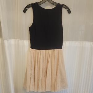 Aqua Black and Cream Formal Kids Dress